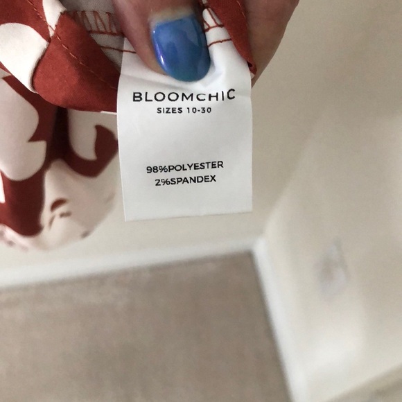 COPY - BloomChic Burnt Orange/White Dress w/pockets 18-20 NWT - Picture 12 of 13